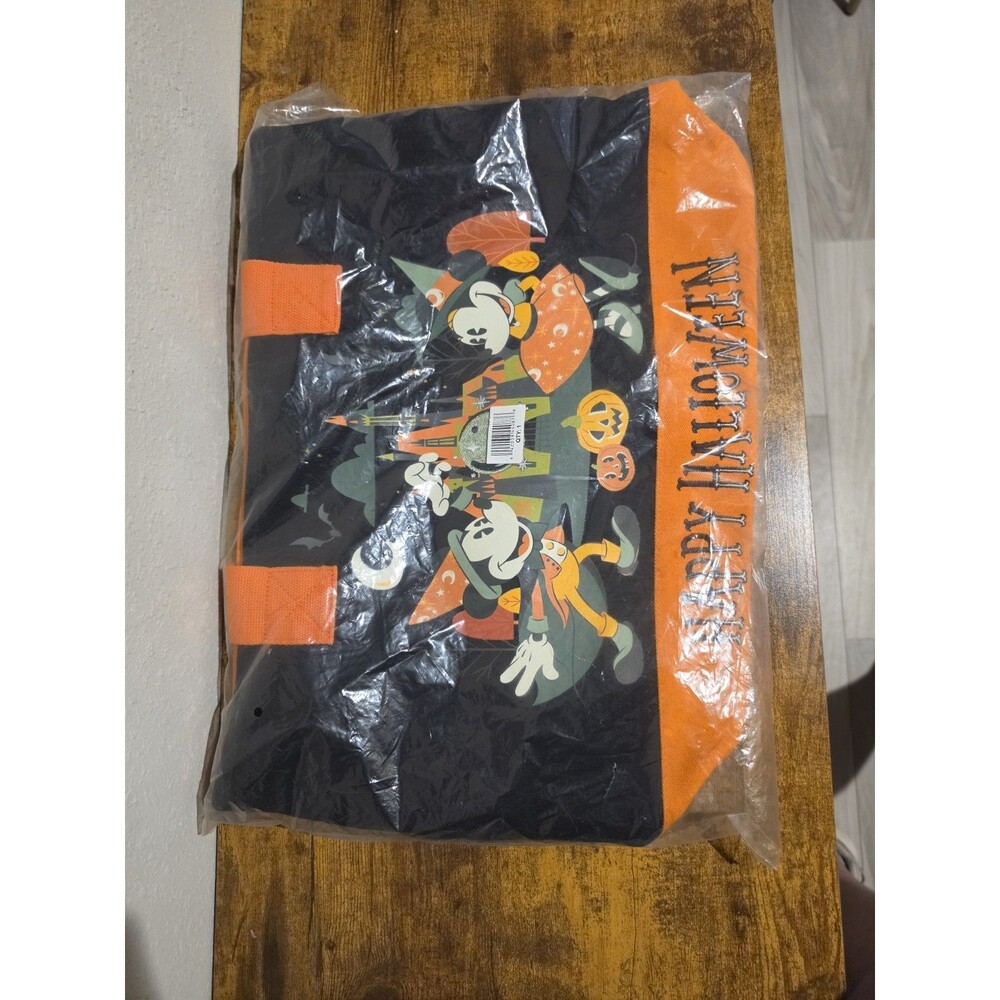 NEW Walt Disney World Tote Bag Halloween Sorcerer Mickey Minnie Mouse Canvas2025